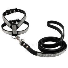 Load image into Gallery viewer, Suede Dog Harness and Leash