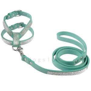 Suede  Dog Harness and Leash