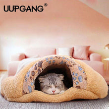 Load image into Gallery viewer, Warm Soft Flannels Cat Bed
