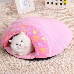 Warm Soft Flannels Cat Bed