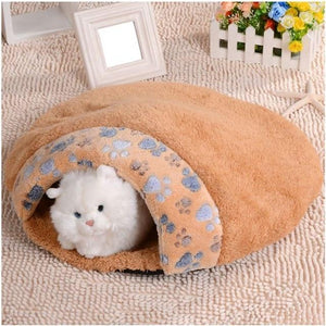 Warm Soft Flannels Cat Bed