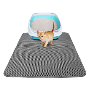 Black Gray Cat Litter Mat