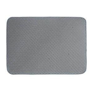 Black Gray Cat Litter Mat